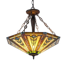 Load image into Gallery viewer, RADIANCE goods Mission-Style 3 Light Inverted Ceiling Pendant 25&quot; Shade
