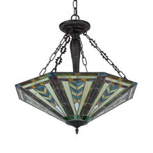 Load image into Gallery viewer, RADIANCE goods Mission-Style 3 Light Inverted Ceiling Pendant 25&quot; Shade

