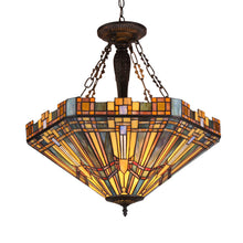 Load image into Gallery viewer, RADIANCE goods Mission-Style 3 Light Inverted Ceiling Pendant 24&quot; Shade
