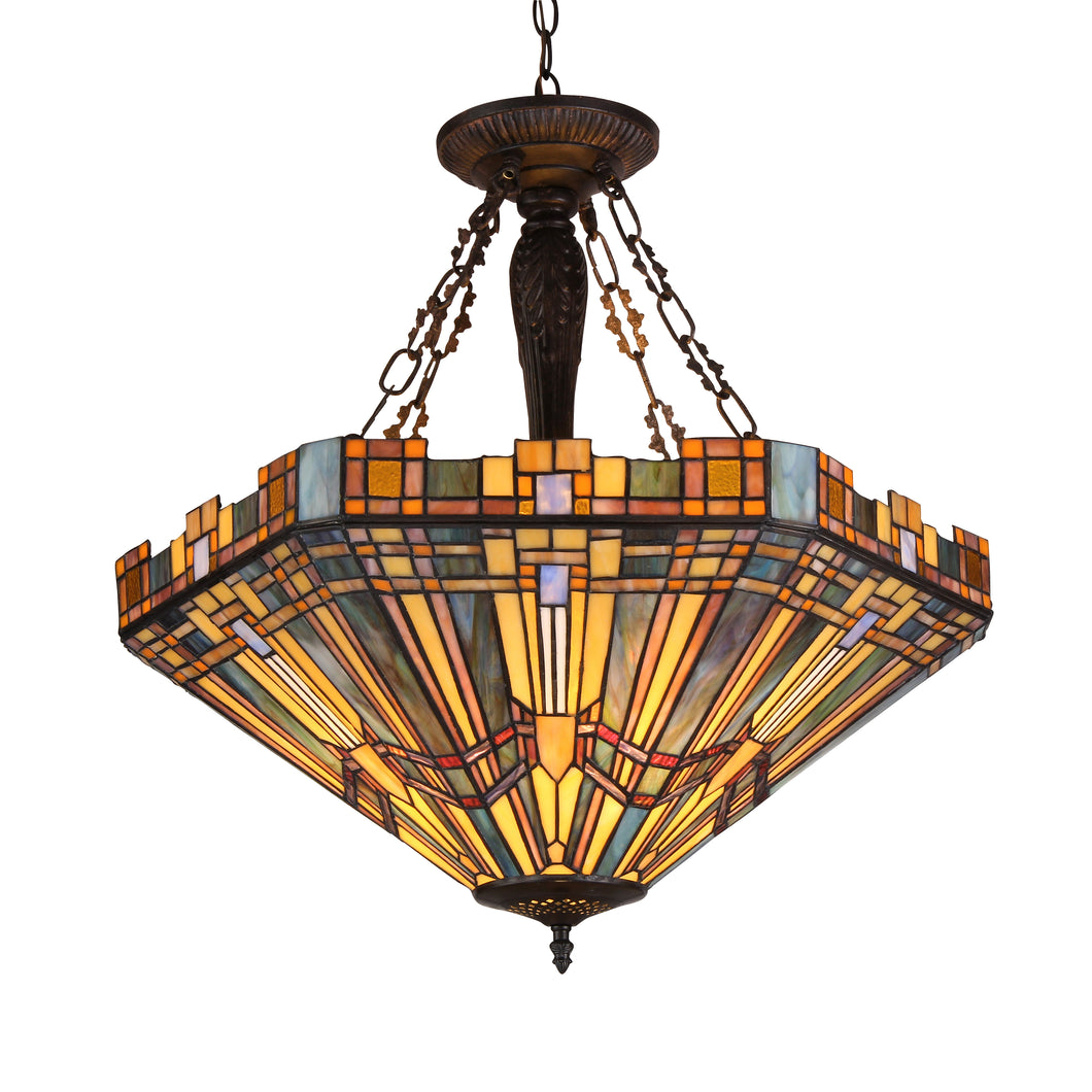 RADIANCE goods Mission-Style 3 Light Inverted Ceiling Pendant 24