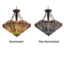 Load image into Gallery viewer, RADIANCE goods Mission-Style 3 Light Inverted Ceiling Pendant 24&quot; Shade
