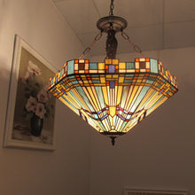 Load image into Gallery viewer, RADIANCE goods Mission-Style 3 Light Inverted Ceiling Pendant 24&quot; Shade
