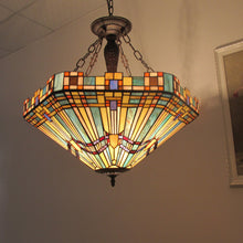 Load image into Gallery viewer, RADIANCE goods Mission-Style 3 Light Inverted Ceiling Pendant 24&quot; Shade
