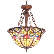 Load image into Gallery viewer, RADIANCE goods Victorian-Style 3 Light Inverted Ceiling Pendant 20&quot; Shade

