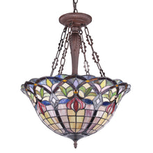Load image into Gallery viewer, RADIANCE goods Victorian-Style 3 Light Inverted Ceiling Pendant 20&quot; Shade
