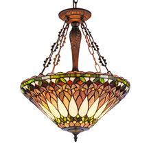 Load image into Gallery viewer, RADIANCE goods Victorian-Style 3 Light Inverted Ceiling Pendant 20&quot; Shade
