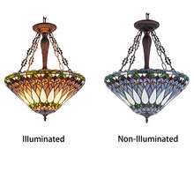 Load image into Gallery viewer, RADIANCE goods Victorian-Style 3 Light Inverted Ceiling Pendant 20&quot; Shade
