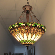 Load image into Gallery viewer, RADIANCE goods Victorian-Style 3 Light Inverted Ceiling Pendant 20&quot; Shade
