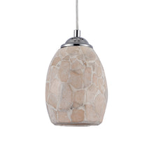 Load image into Gallery viewer, RADIANCE goods Mosaic 1 Light Seashell Ceiling Pendant 5&quot; Wide
