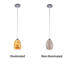 Load image into Gallery viewer, RADIANCE goods Mosaic 1 Light Seashell Ceiling Pendant 5&quot; Wide
