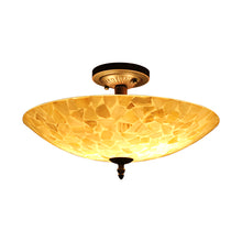 Load image into Gallery viewer, RADIANCE goods Mosaic 2 Light Seashell Semi-Flush Ceiling Mount 16&quot; Wide
