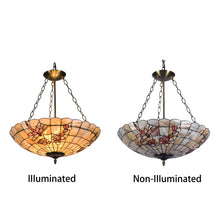 Load image into Gallery viewer, RADIANCE goods Mosaic-Style 3 Light Inverted Ceiling Pendant 20&quot; Shade
