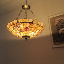 Load image into Gallery viewer, RADIANCE goods Mosaic-Style 3 Light Inverted Ceiling Pendant 20&quot; Shade
