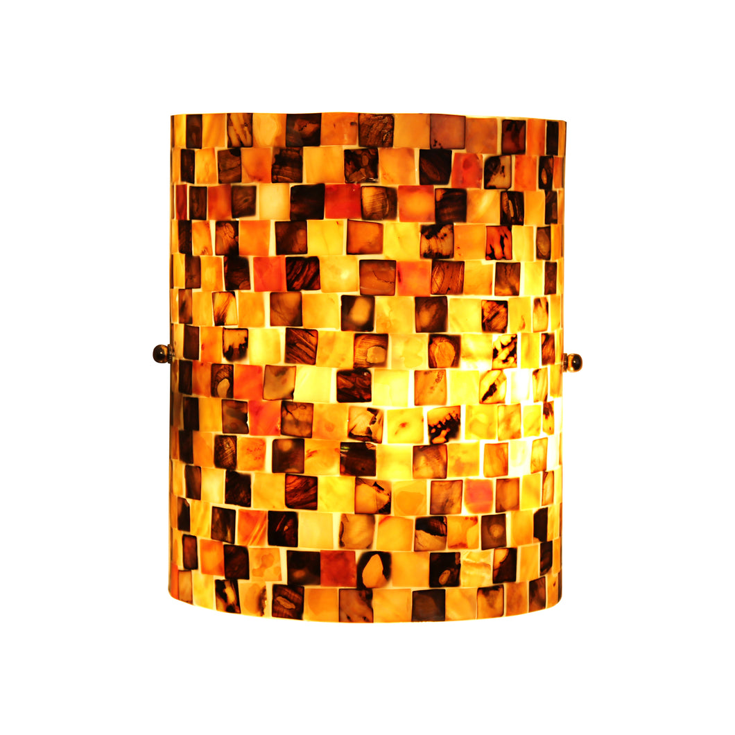 RADIANCE goods 1 Light Mosaic Seashell Wall Sconce 8.3