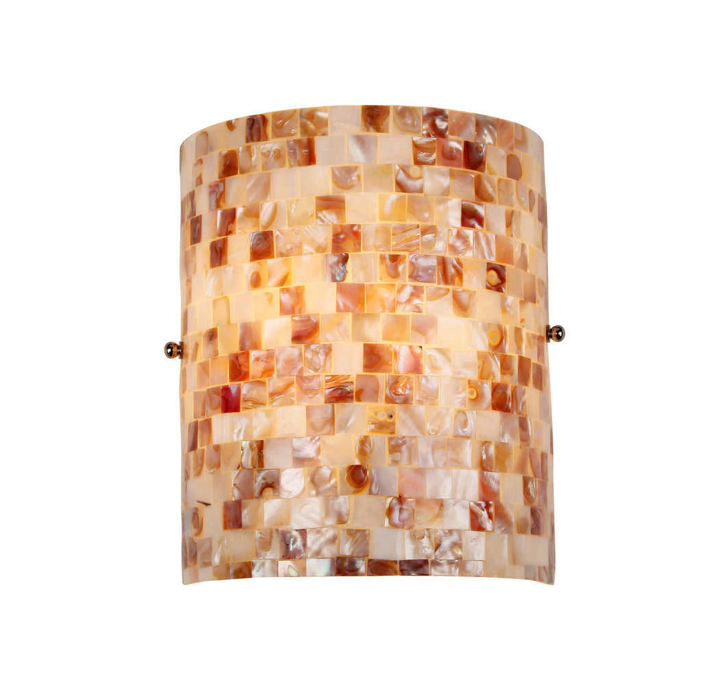 RADIANCE goods 1 Light Mosaic Seashell Wall Sconce 8.3