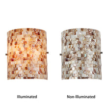 Load image into Gallery viewer, RADIANCE goods 1 Light Mosaic Seashell Wall Sconce 8.3&quot; Wide
