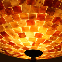 Load image into Gallery viewer, RADIANCE goods Mosaic 2 Light Seashell Semi-Flush Ceiling Mount 16&quot; Wide
