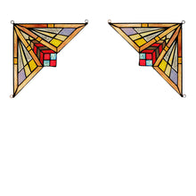 Load image into Gallery viewer, RADIANCE goods 2 Pieces Mission Stained Glass Window Panel 8&quot;x8&quot;
