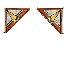 Load image into Gallery viewer, RADIANCE goods 2 Pieces Mission Stained Glass Window Panel 8&quot;x8&quot;
