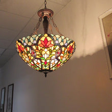 Load image into Gallery viewer, RADIANCE goods Floral-Style 3 Light Inverted Ceiling Pendant 21&quot; Shade
