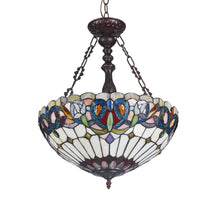 Load image into Gallery viewer, RADIANCE goods Victorian-Style 3 Light Inverted Ceiling Pendant 18&quot; Shade

