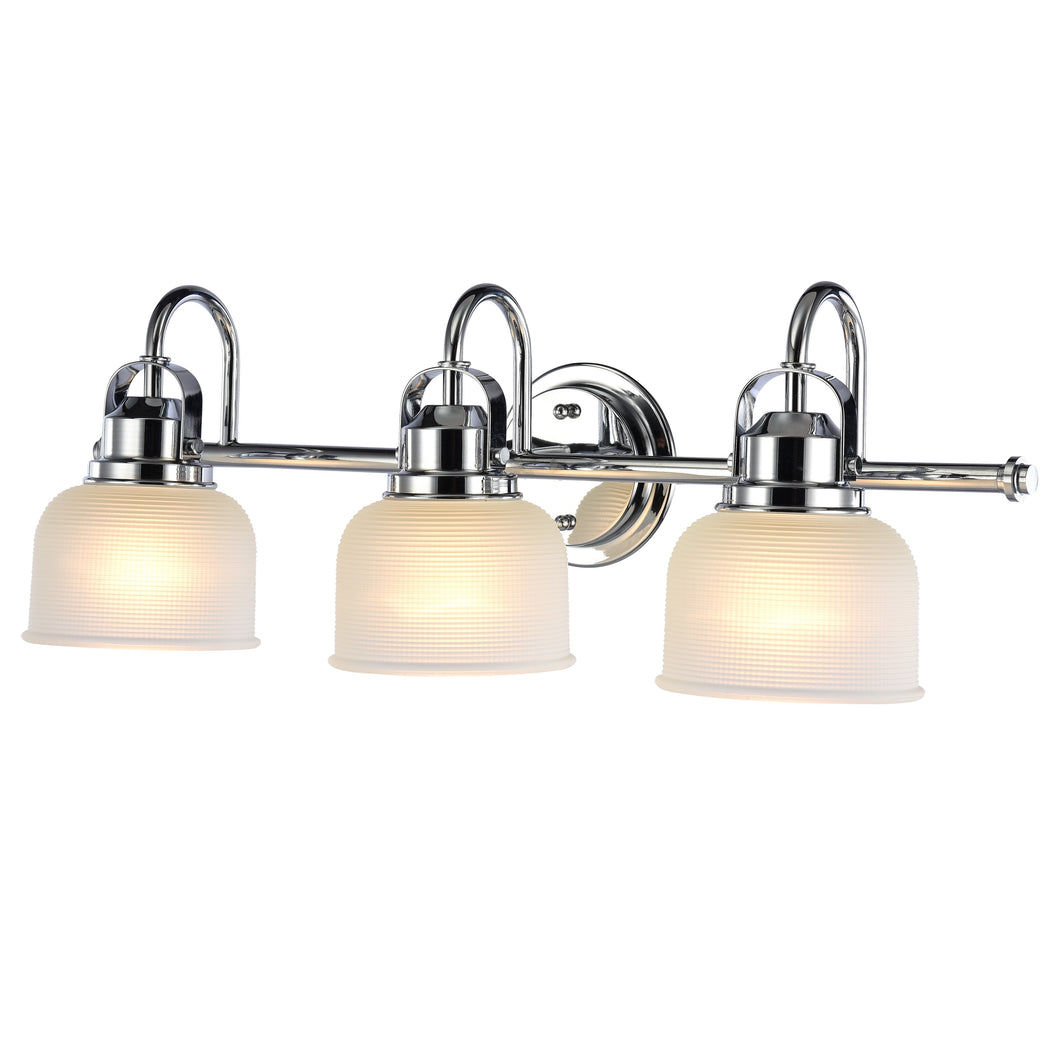 RADIANCE goods 3 Light Chrome Finish Bath Vanity Fixture 25