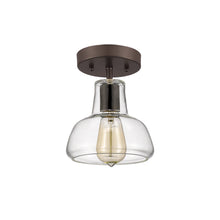 Load image into Gallery viewer, RADIANCE goods 1 Light Rubbed Bronze Semi-Flush Ceiling Mount 7&quot; Wide
