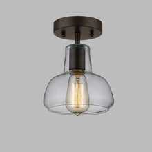 Load image into Gallery viewer, RADIANCE goods 1 Light Rubbed Bronze Semi-Flush Ceiling Mount 7&quot; Wide
