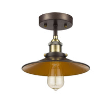 Load image into Gallery viewer, RADIANCE goods 1 Light Rubbed Bronze Semi-Flush Ceiling Mount 9&quot; Wide
