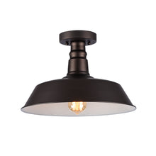 Load image into Gallery viewer, RADIANCE goods 1 Light Rubbed Bronze Semi-Flush Ceiling Mount 14&quot; Wide
