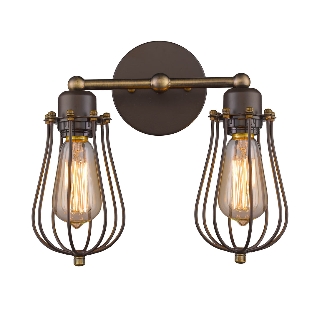 RADIANCE goods 2 Light Oil Rubbed Bronze Wall Sconce 12