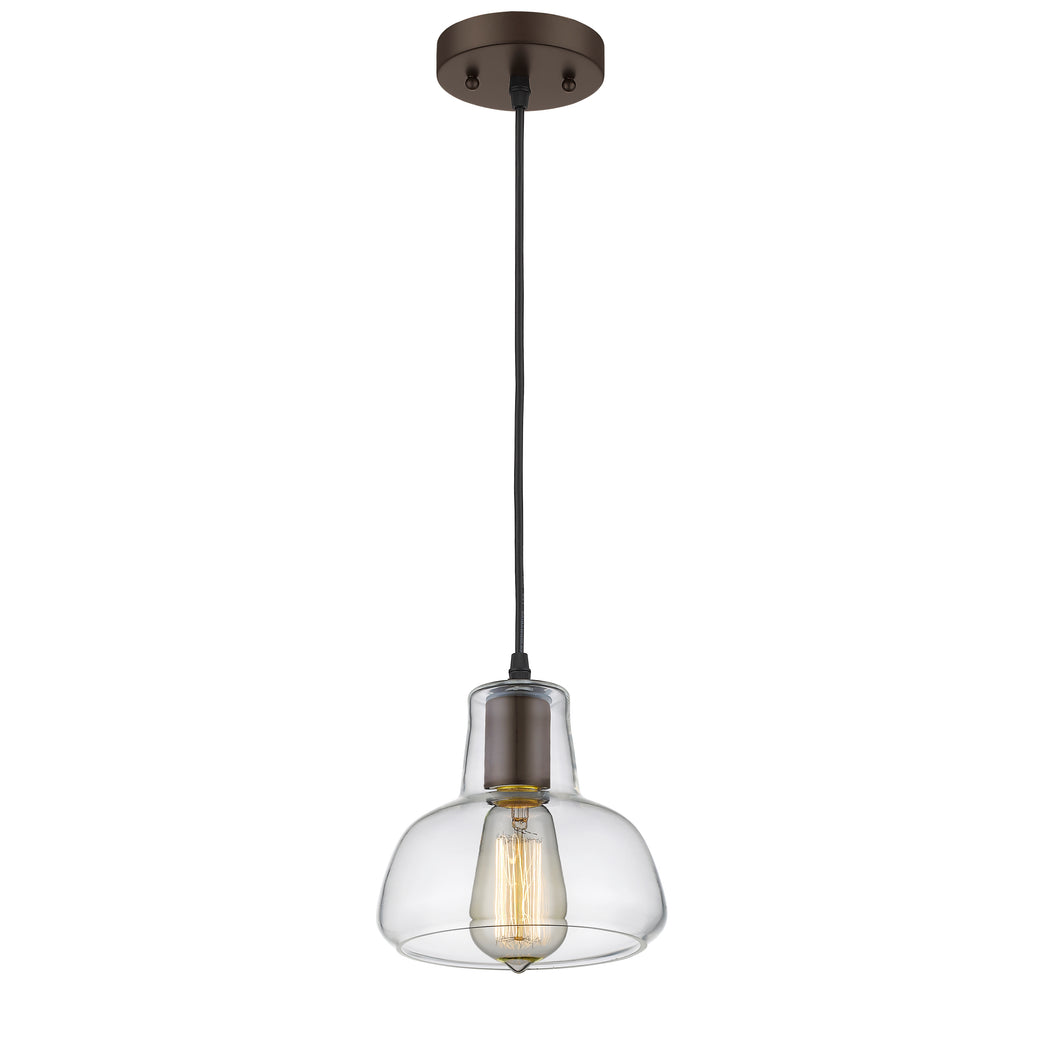 RADIANCE goods Industrial 1 Light Rubbed Bronze Ceiling Pendant 7