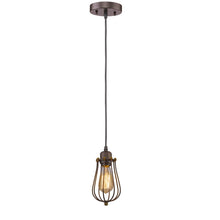 Load image into Gallery viewer, RADIANCE goods Industrial 1 Light Rubbed Bronze Ceiling Pendant 5&quot; Wide

