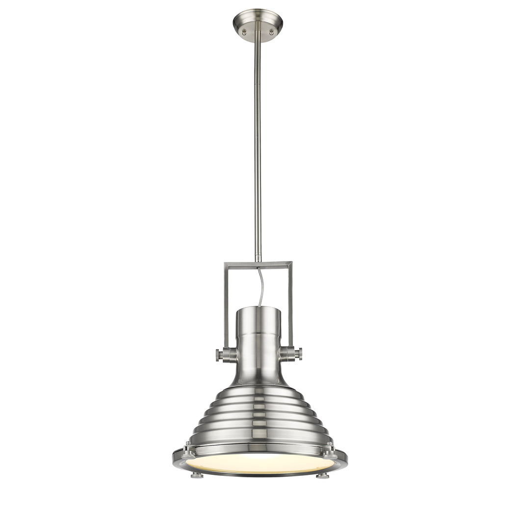 RADIANCE goods Industrial 1 Light Brushed Nickel Ceiling Pendant 16