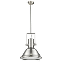 Load image into Gallery viewer, RADIANCE goods Industrial 1 Light Brushed Nickel Ceiling Pendant 16&quot; Wide
