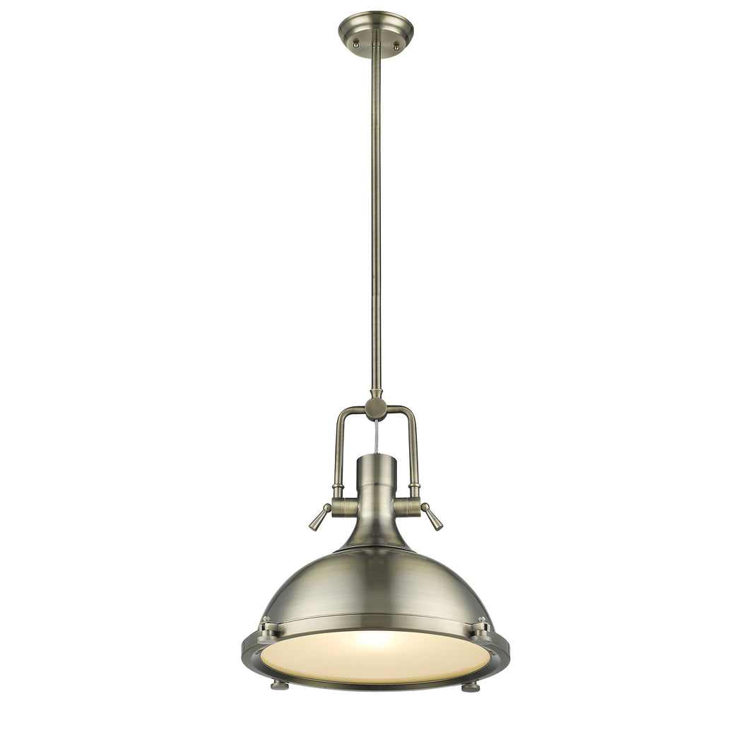 RADIANCE goods Industrial 1 Light Antique Brass Ceiling Pendant 18