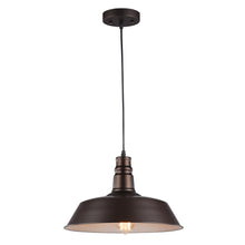 Load image into Gallery viewer, RADIANCE goods Industrial 1 Light Rubbed Bronze Ceiling Pendant 14&quot; Wide
