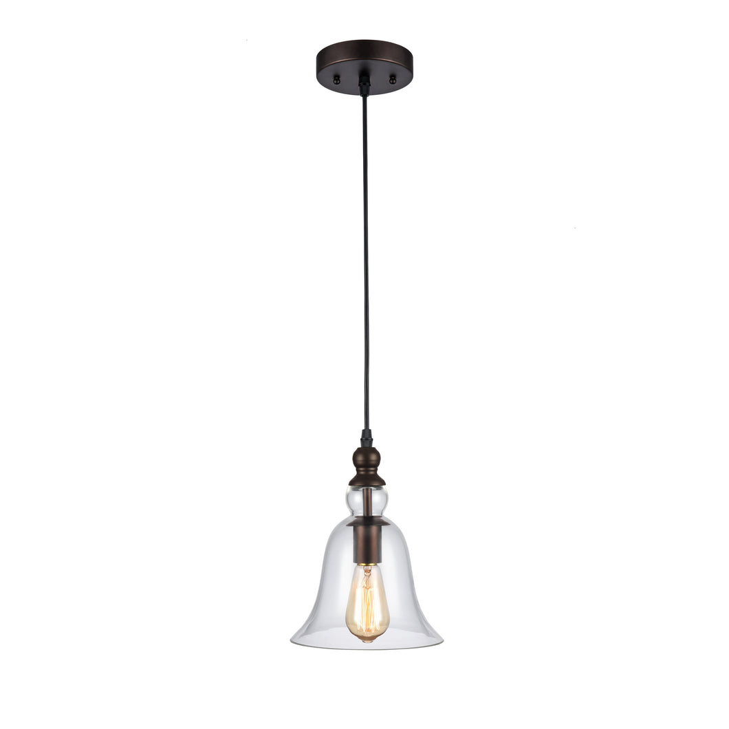 RADIANCE goods Industrial 1 Light Rubbed Bronze Ceiling Pendant 8