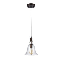 Load image into Gallery viewer, RADIANCE goods Industrial 1 Light Rubbed Bronze Ceiling Pendant 8&quot; Wide
