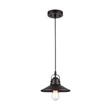 Load image into Gallery viewer, RADIANCE goods Industrial 1 Light Rubbed Bronze Ceiling Pendant 9&quot; Wide
