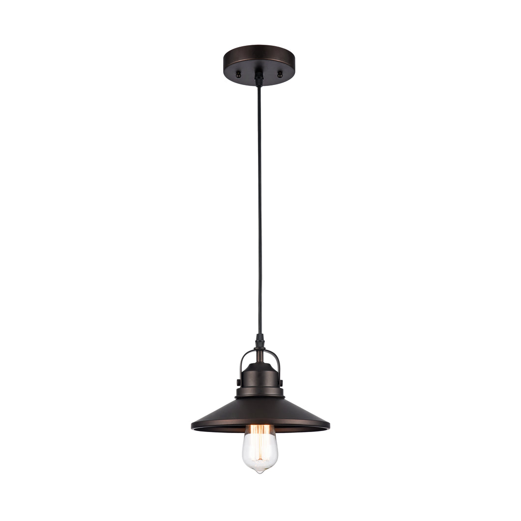 RADIANCE goods Industrial 1 Light Rubbed Bronze Ceiling Pendant 9