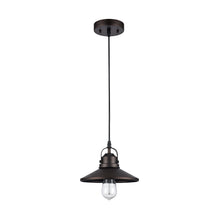 Load image into Gallery viewer, RADIANCE goods Industrial 1 Light Rubbed Bronze Ceiling Pendant 9&quot; Wide
