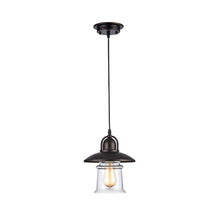 Load image into Gallery viewer, RADIANCE goods Industrial 1 Light Rubbed Bronze Ceiling Pendant 9&quot; Wide
