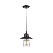 Load image into Gallery viewer, RADIANCE goods Industrial 1 Light Rubbed Bronze Ceiling Pendant 9&quot; Wide
