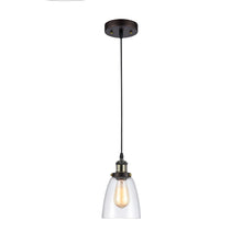 Load image into Gallery viewer, RADIANCE goods Industrial 1 Light Rubbed Bronze Ceiling Pendant 6&quot; Wide
