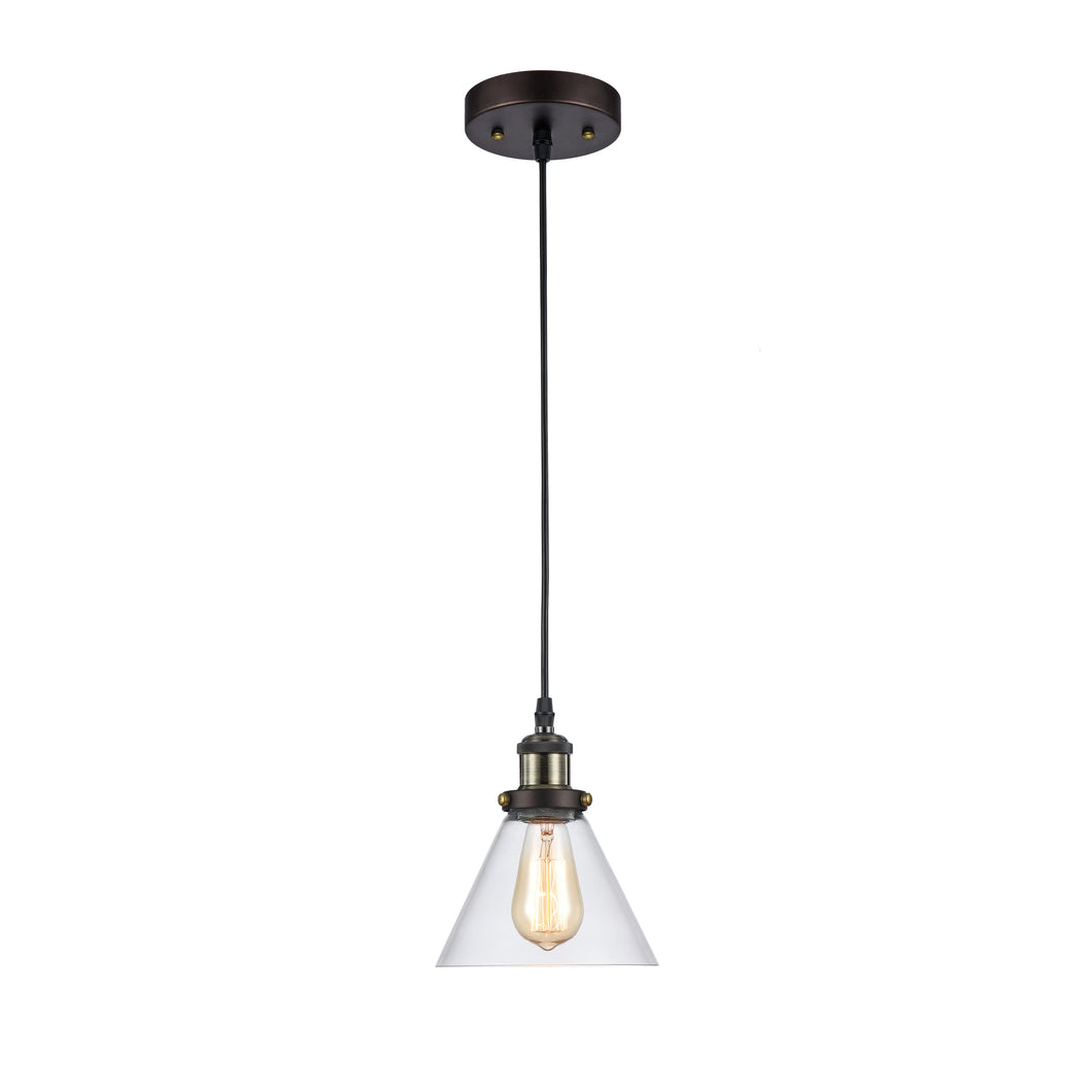 RADIANCE goods Industrial 1 Light Rubbed Bronze Ceiling Pendant 7