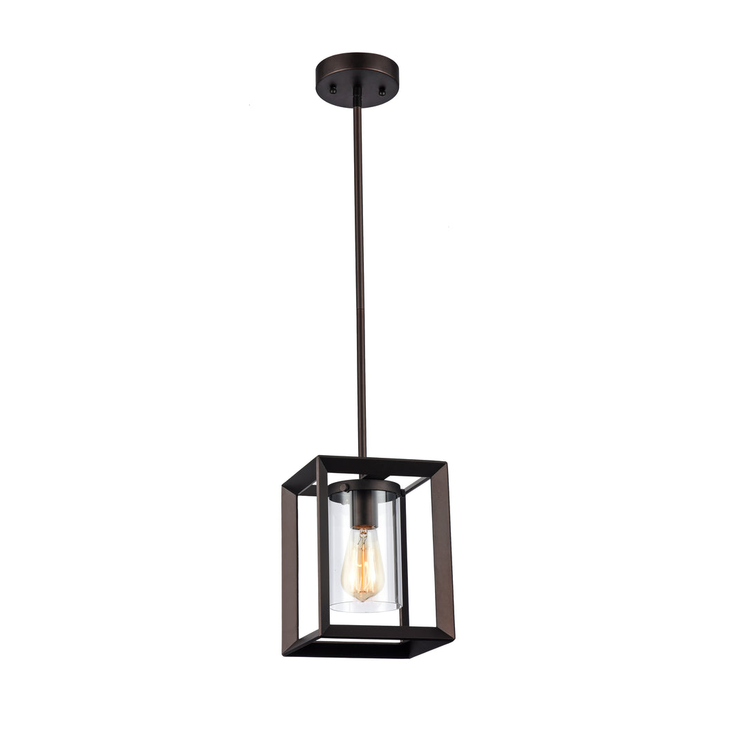 RADIANCE goods Industrial 1 Light Rubbed Bronze Ceiling Pendant 7