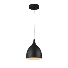 Load image into Gallery viewer, RADIANCE goods Industrial 1 Light Matt Black Ceiling Pendant 7&quot; Wide
