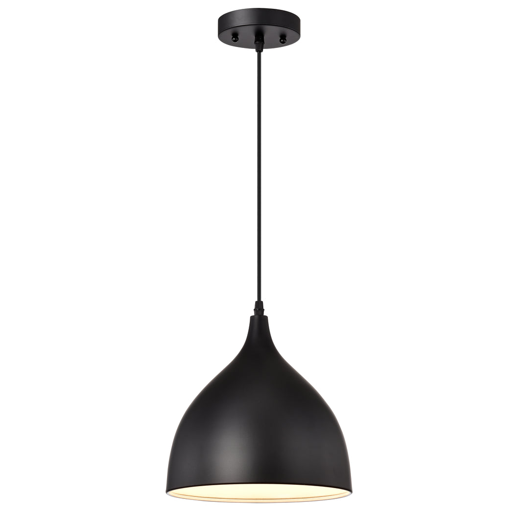 RADIANCE goods Industrial 1 Light Textured Black Ceiling Pendant 10