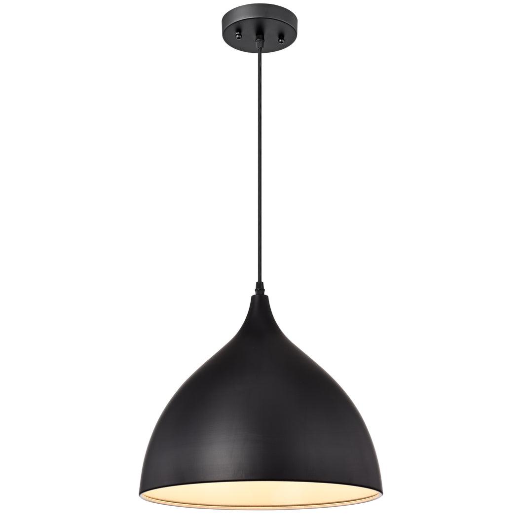 RADIANCE goods Industrial 1 Light Textured Black Ceiling Pendant 14